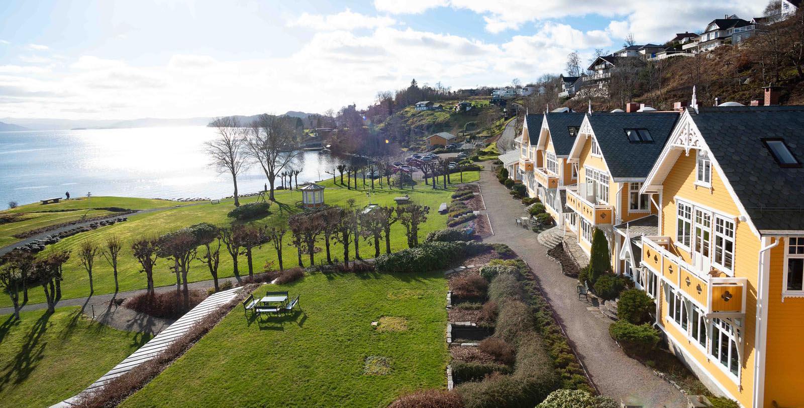 Image of the exterior of the Solstrand Hotel & Bad in Bergen, Norway
